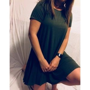 Classic Olive Tshirt Dress